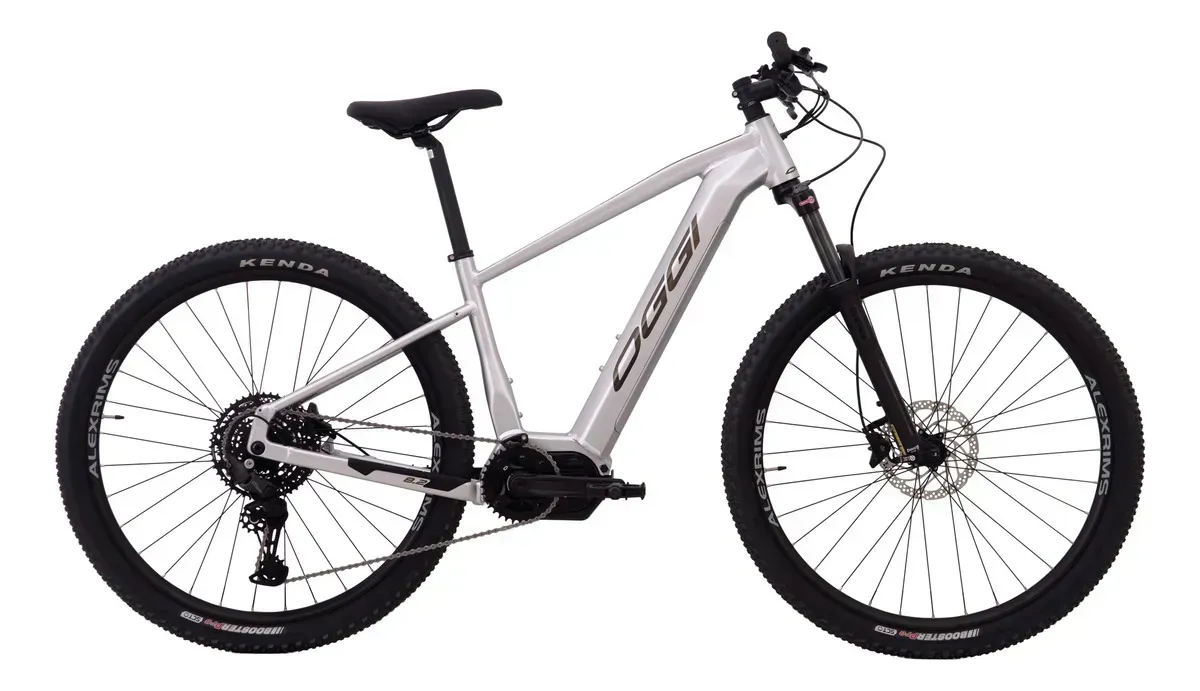 Bicicleta elétrica Oggi Big Wheel 8.2, mountain bike aro 29 com motor central e bateria integrada no tubo inferior